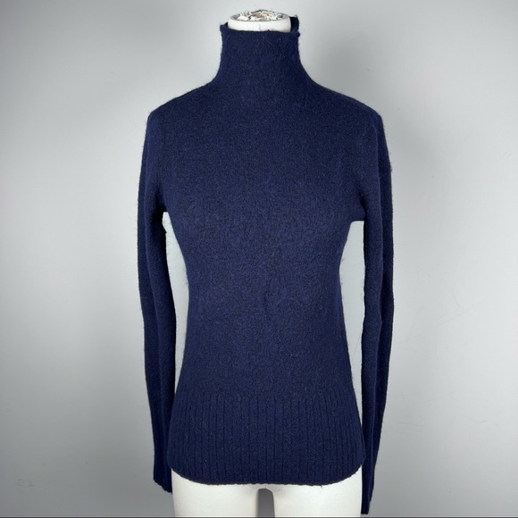Madewell Sweaters - EUC - Madewell, Inland Rolled Turtleneck Dark Blue Sweater in Coziest Yarn, XS